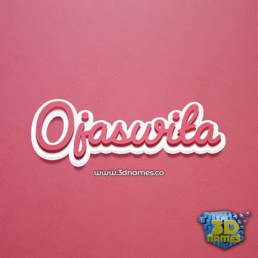 ojaswita in Red Scribble style - 3D name wallpaper