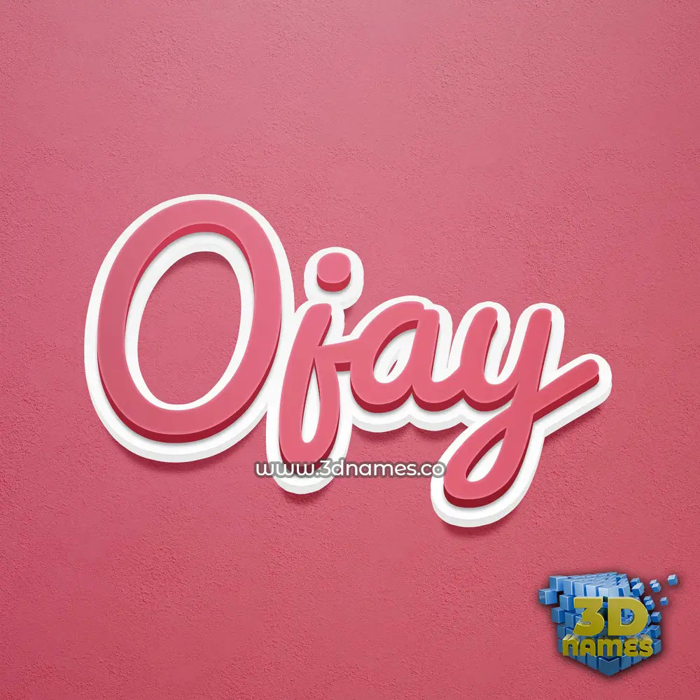 ojay in Red Scribble style - 3D name wallpaper