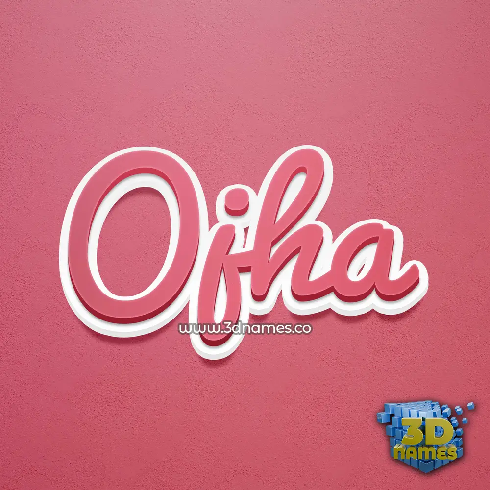 ojha in Red Scribble style - 3D name wallpaper