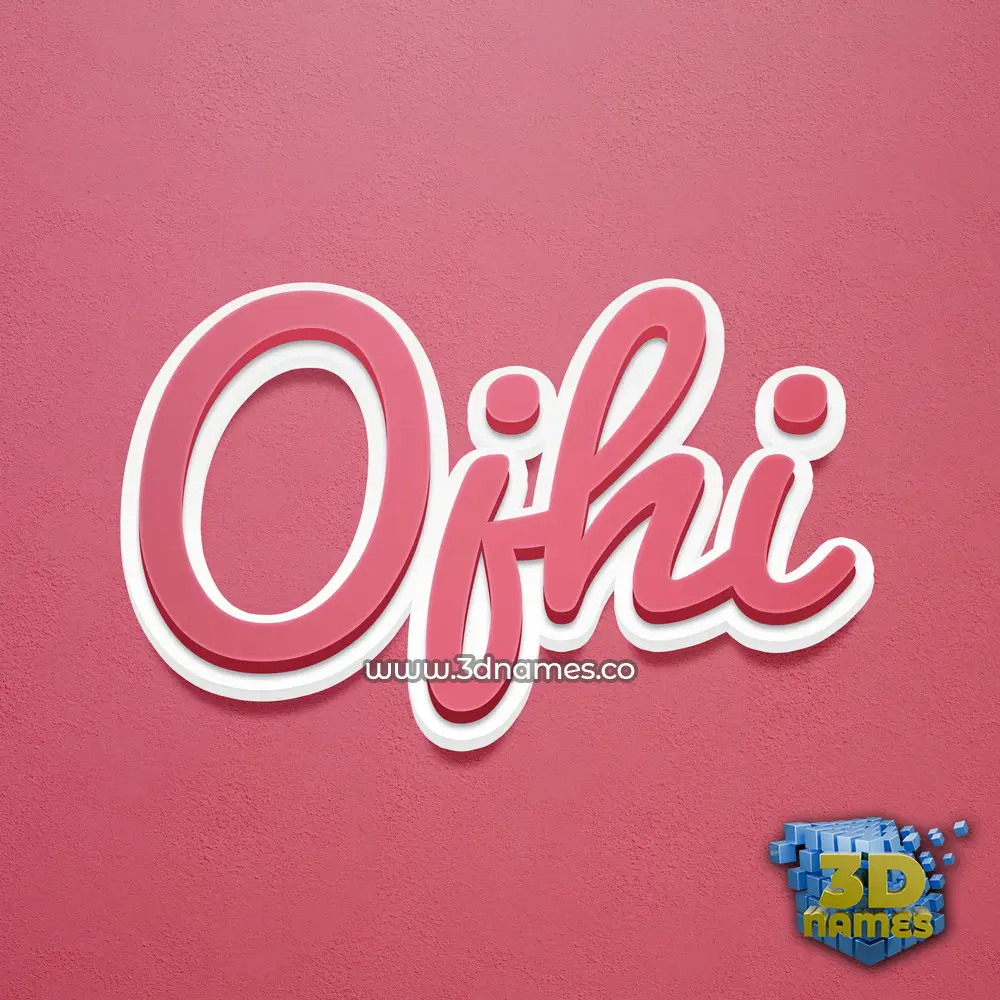 ojhi in Red Scribble style - 3D name wallpaper