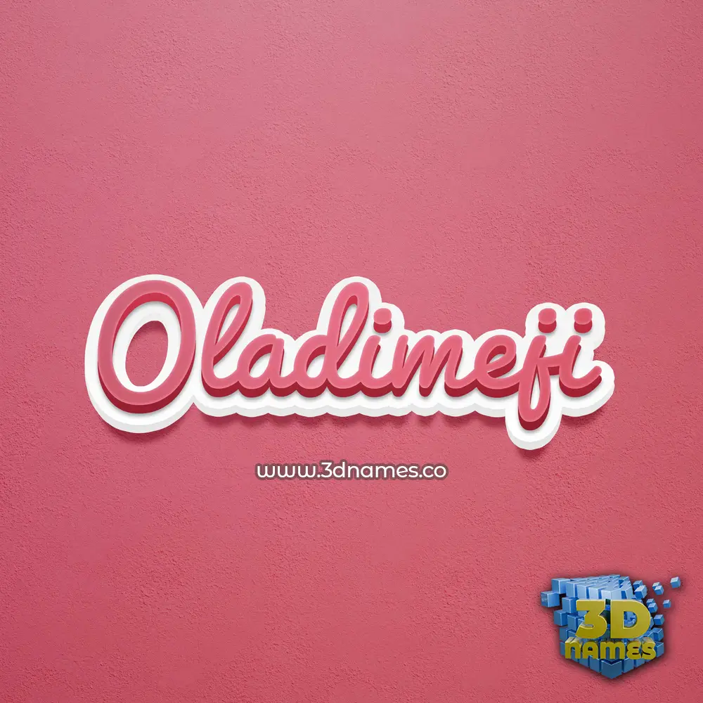 oladimeji in Red Scribble style - 3D name wallpaper