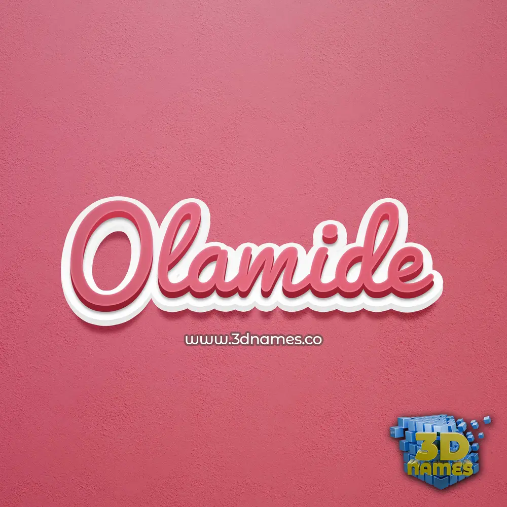 olamide in Red Scribble style - 3D name wallpaper