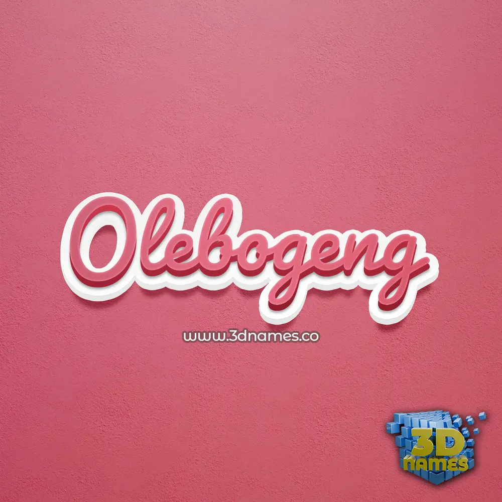olebogeng in Red Scribble style - 3D name wallpaper