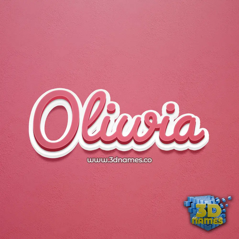 oliwia in Red Scribble style - 3D name wallpaper