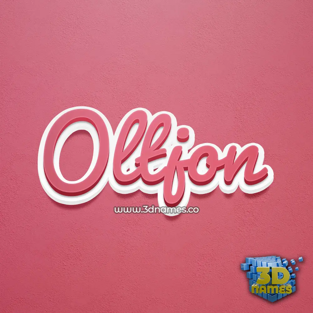 oltjon in Red Scribble style - 3D name wallpaper