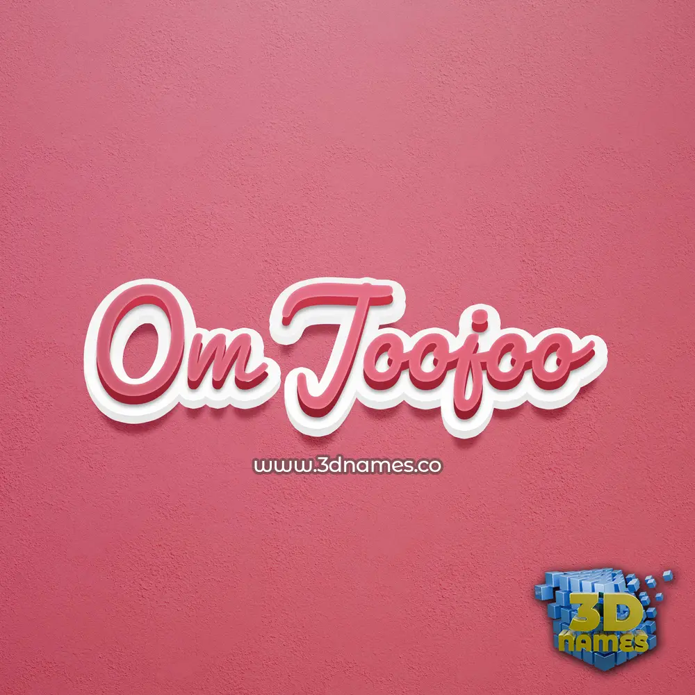 om joojoo in Red Scribble style - 3D name wallpaper