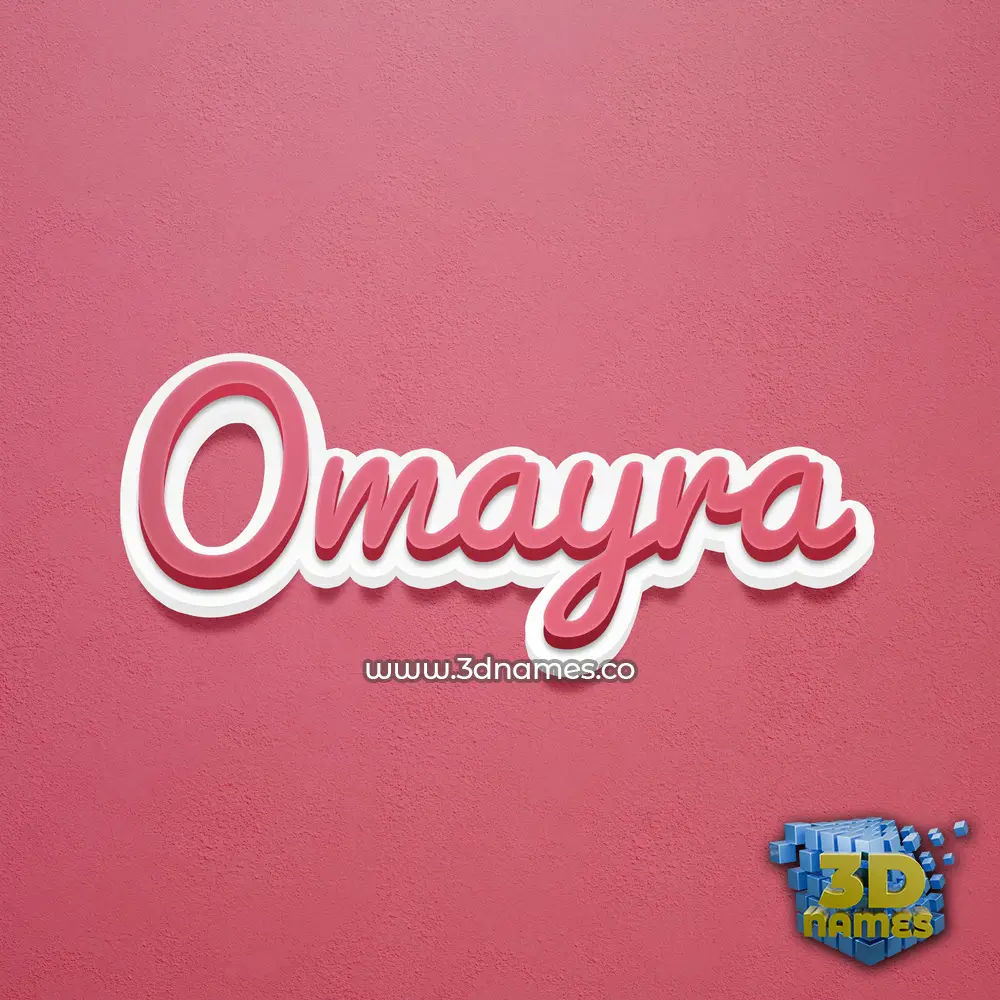 omayra in Red Scribble style - 3D name wallpaper