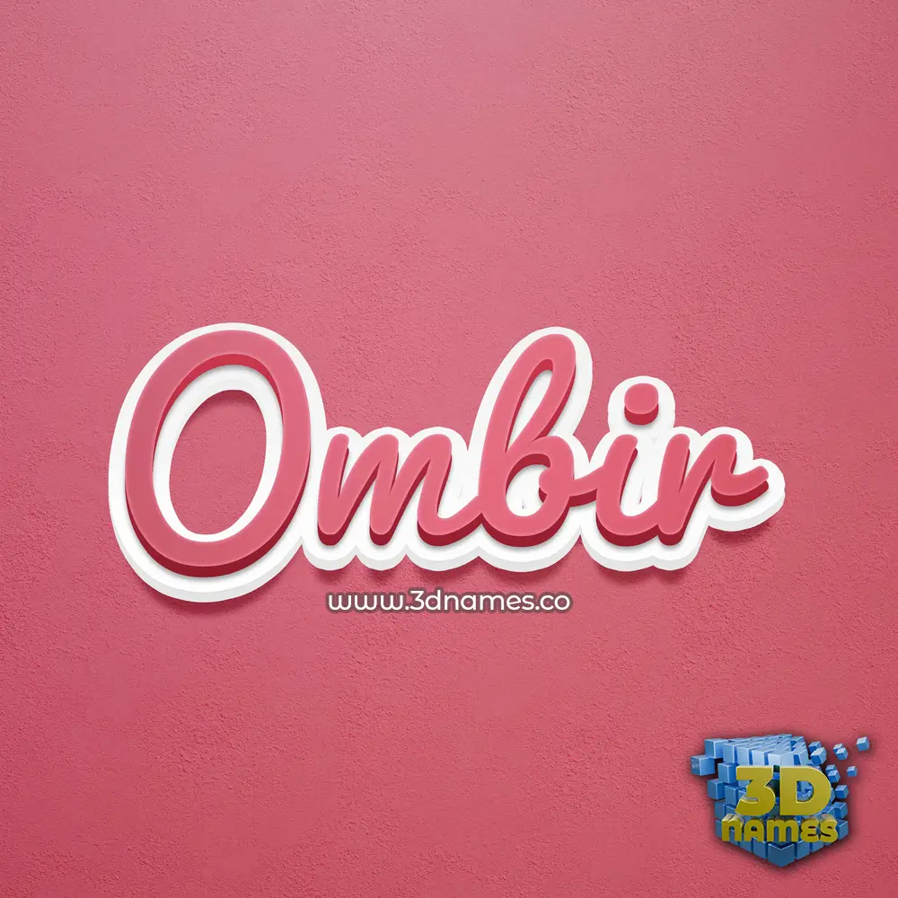 ombir in Red Scribble style - 3D name wallpaper