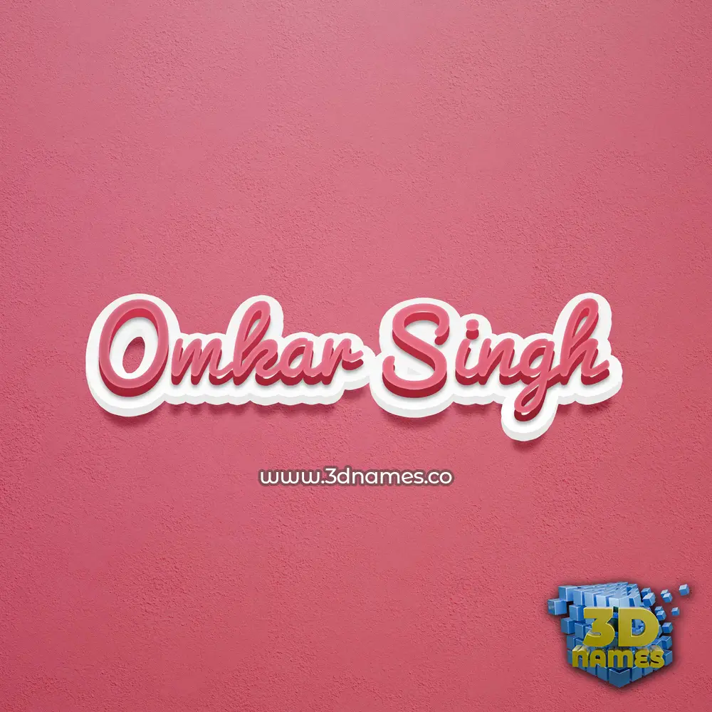 omkar singh in Red Scribble style - 3D name wallpaper