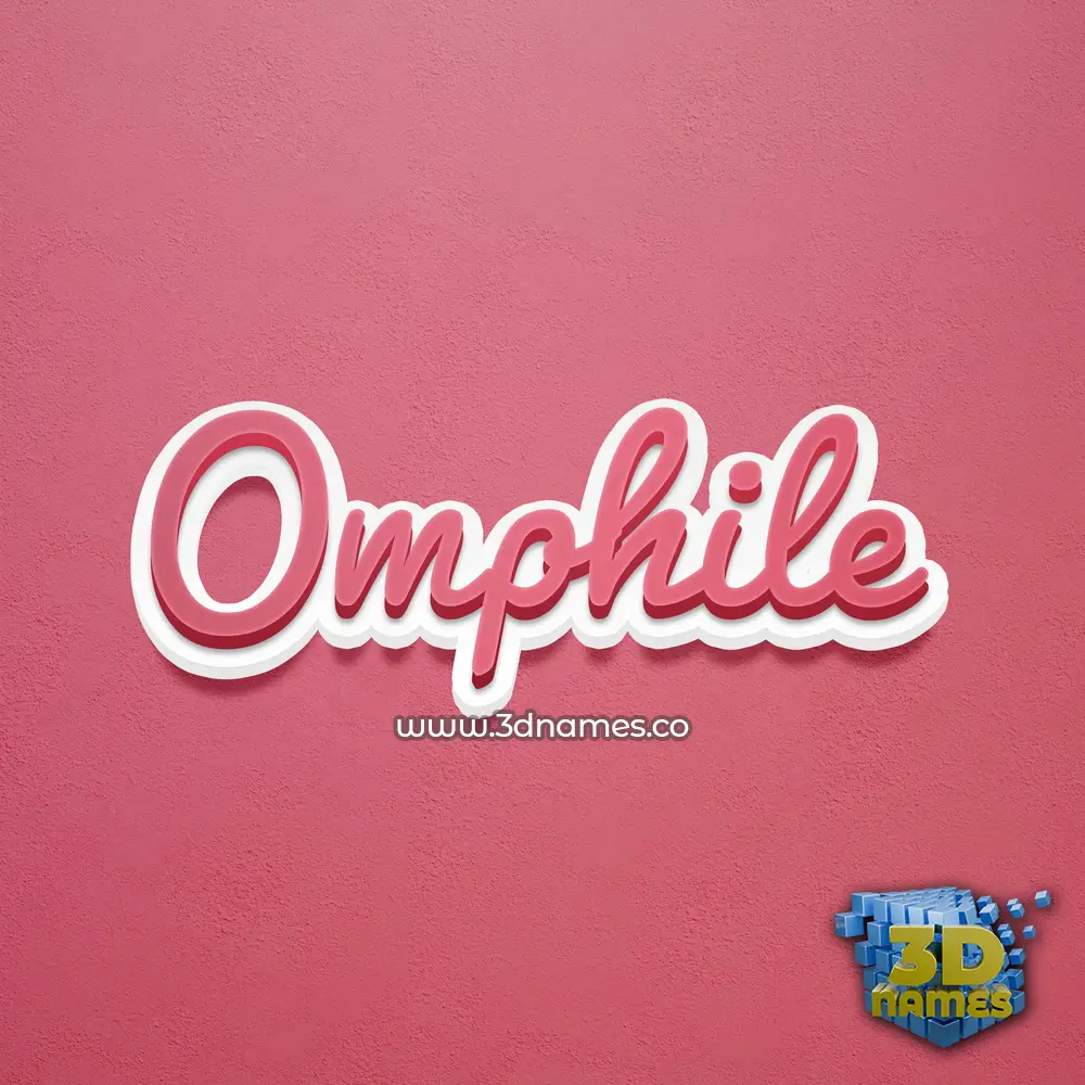omphile in Red Scribble style - 3D name wallpaper