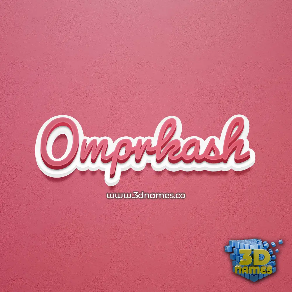 omprkash in Red Scribble style - 3D name wallpaper