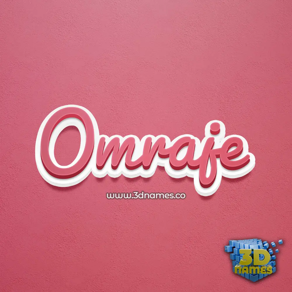 omraje in Red Scribble style - 3D name wallpaper