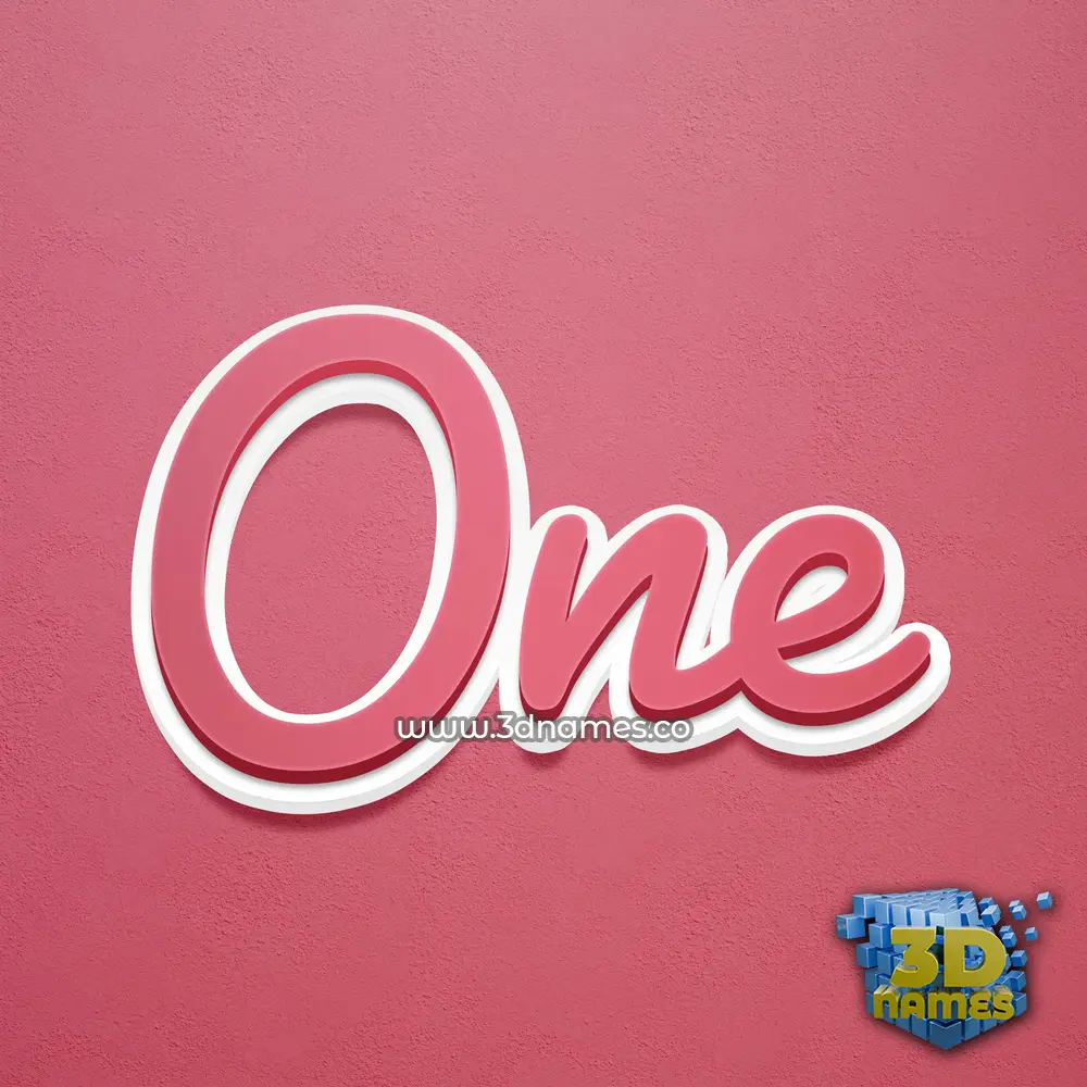 one in Red Scribble style - 3D name wallpaper