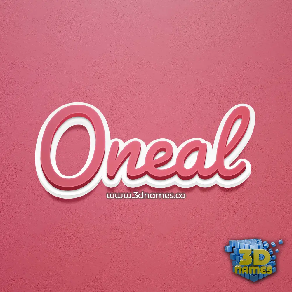 oneal in Red Scribble style - 3D name wallpaper