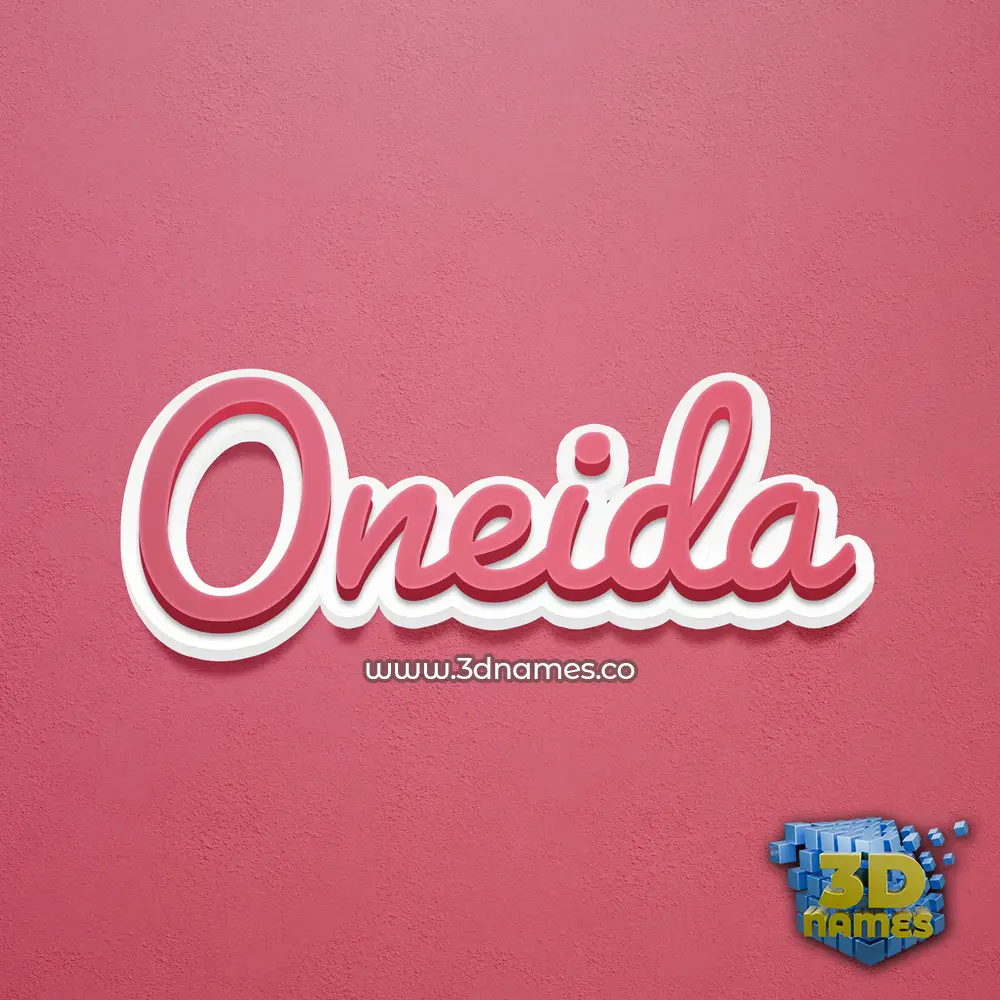 oneida in Red Scribble style - 3D name wallpaper