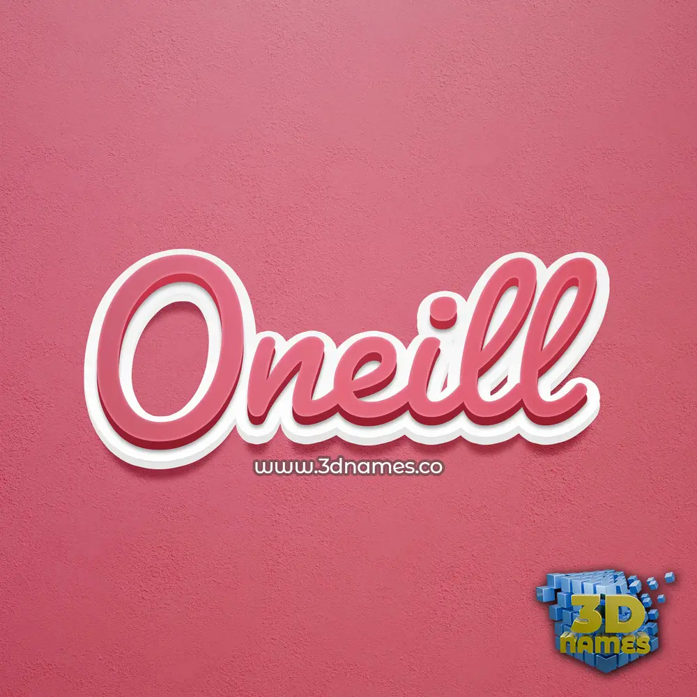 oneill in Red Scribble style - 3D name wallpaper
