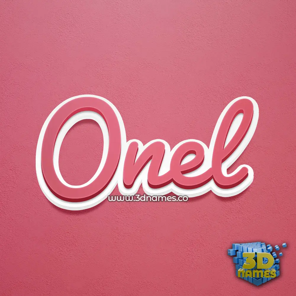 onel in Red Scribble style - 3D name wallpaper