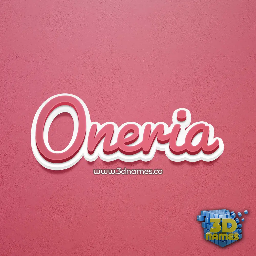 oneria in Red Scribble style - 3D name wallpaper