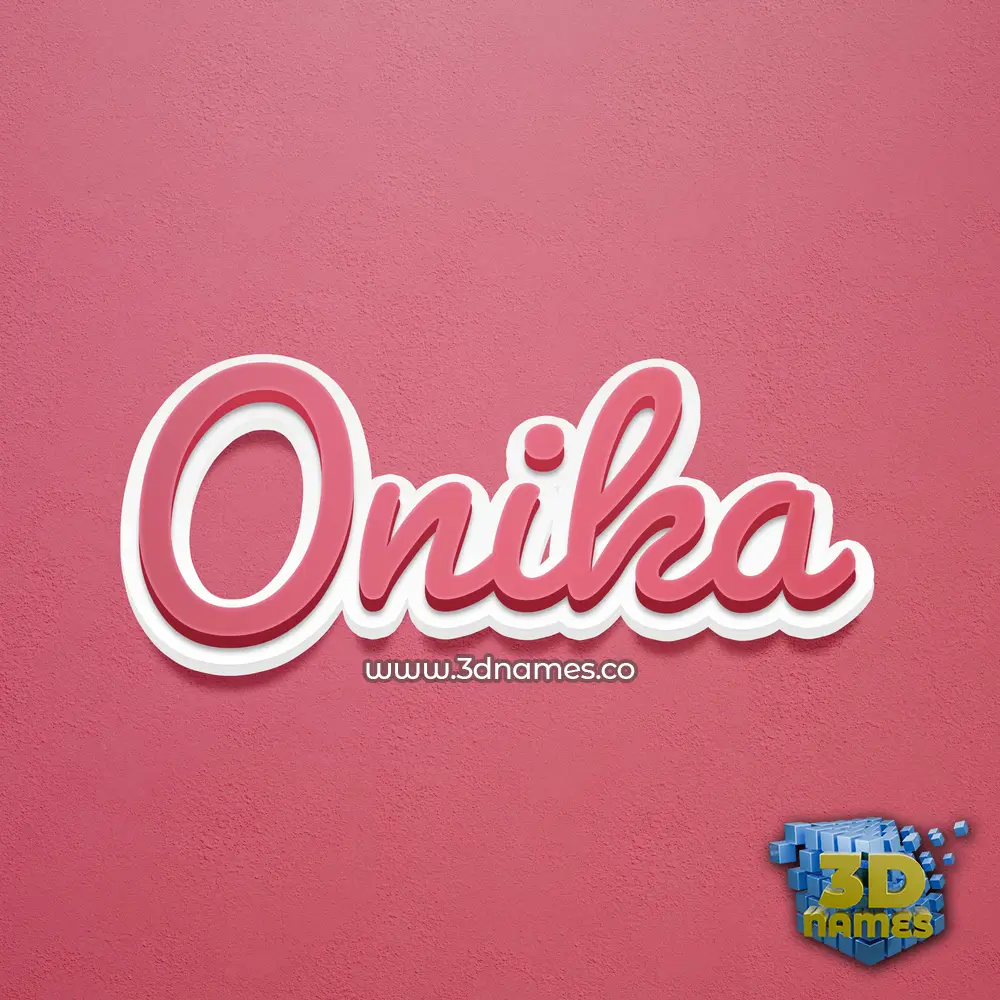 onika in Red Scribble style - 3D name wallpaper
