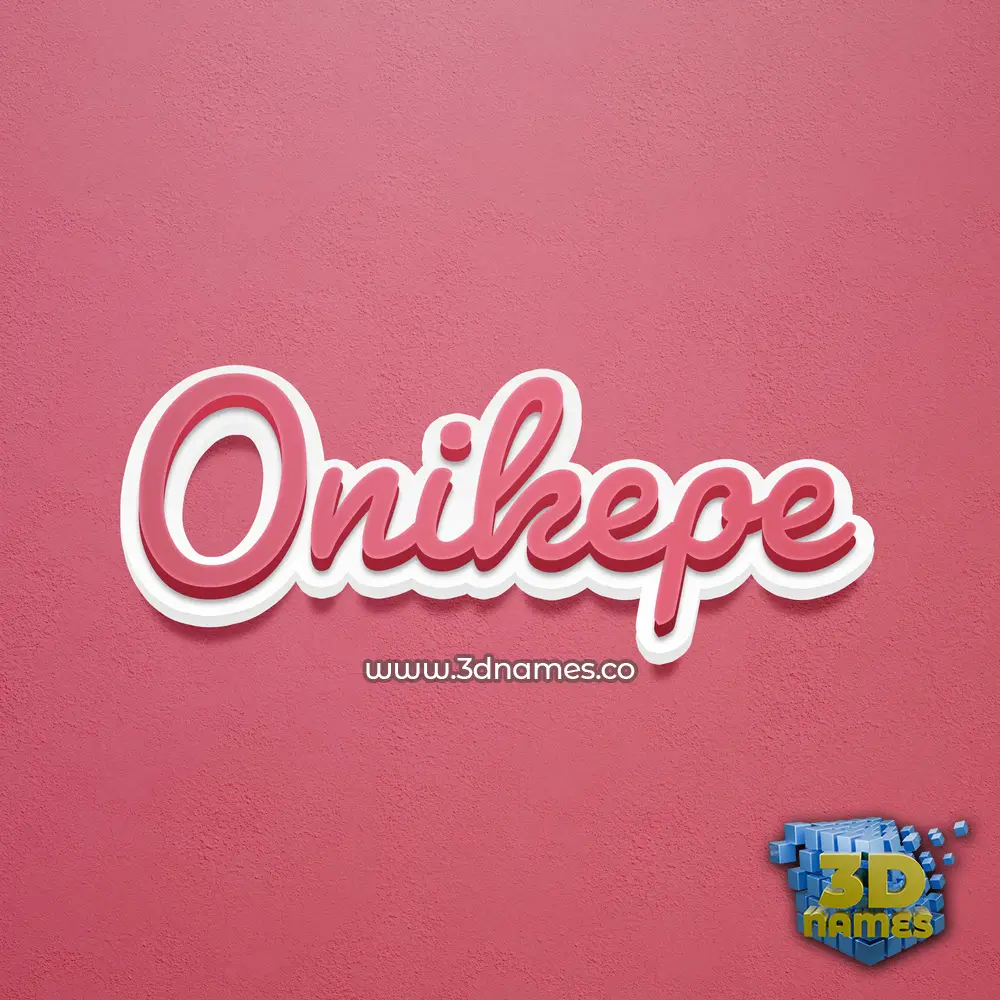 onikepe in Red Scribble style - 3D name wallpaper