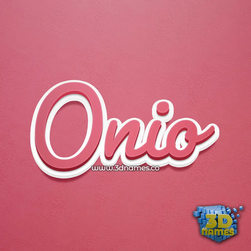 onio in Red Scribble style - 3D name wallpaper