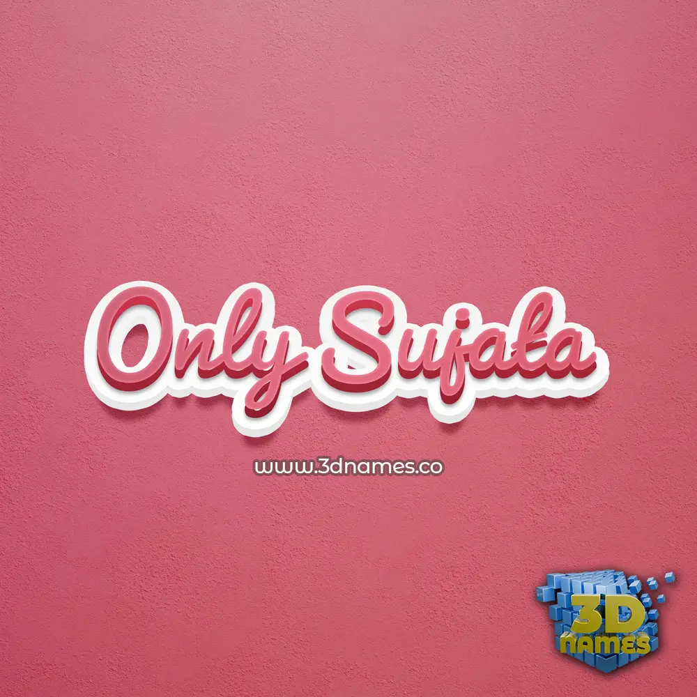 only sujata in Red Scribble style - 3D name wallpaper