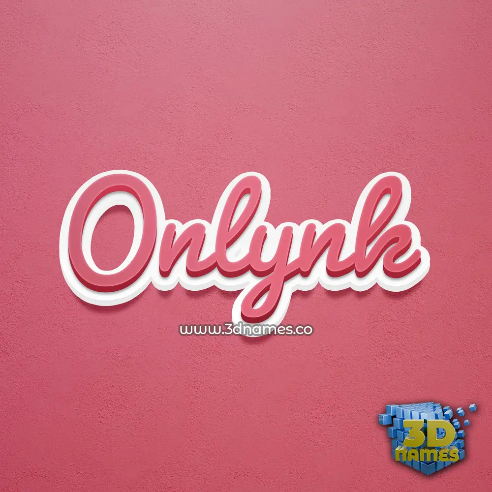 onlynk in Red Scribble style - 3D name wallpaper