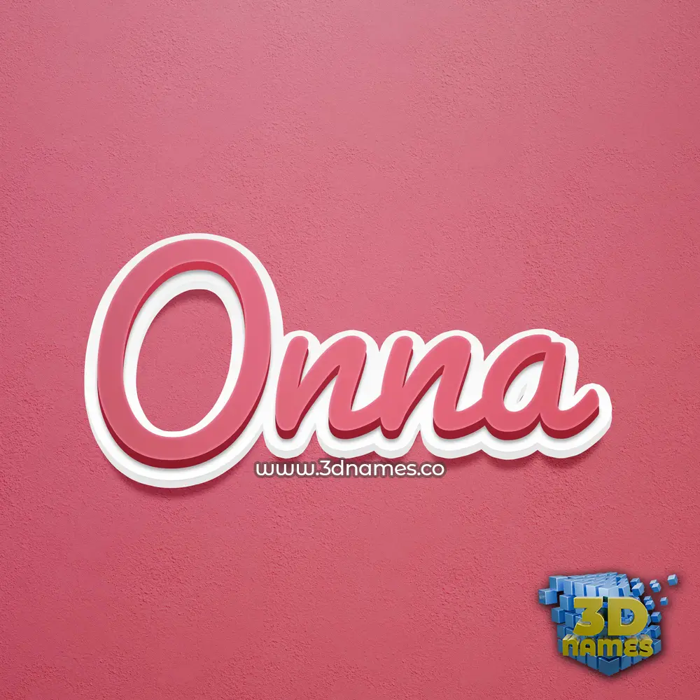 onna in Red Scribble style - 3D name wallpaper
