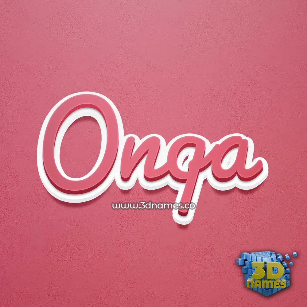 onqa in Red Scribble style - 3D name wallpaper