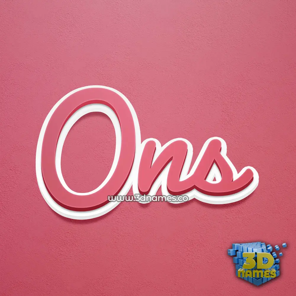 ons in Red Scribble style - 3D name wallpaper