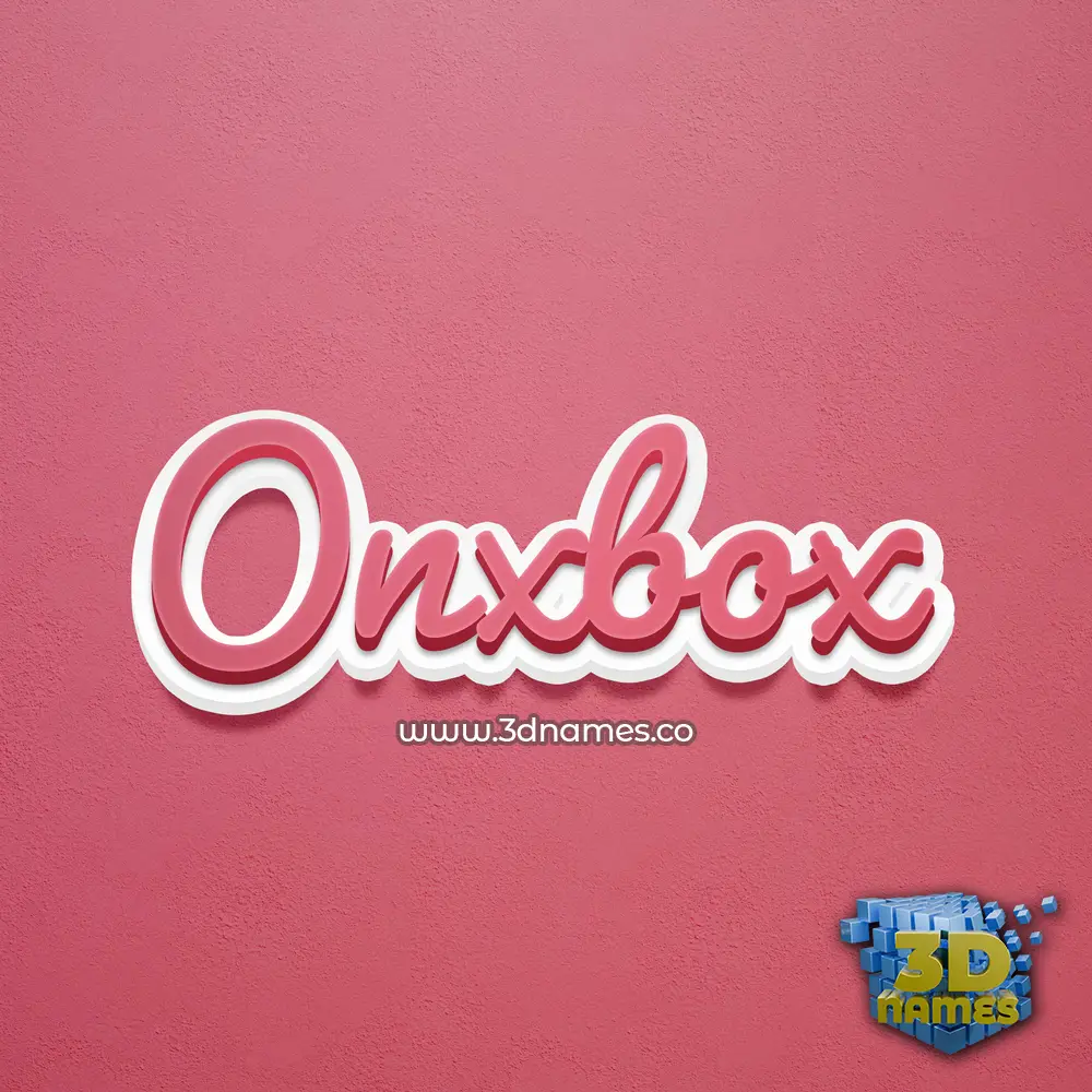 onxbox in Red Scribble style - 3D name wallpaper