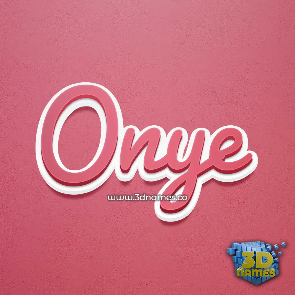 onye in Red Scribble style - 3D name wallpaper