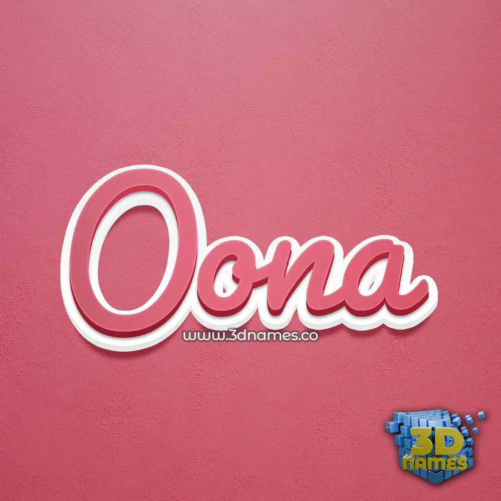 oona in Red Scribble style - 3D name wallpaper