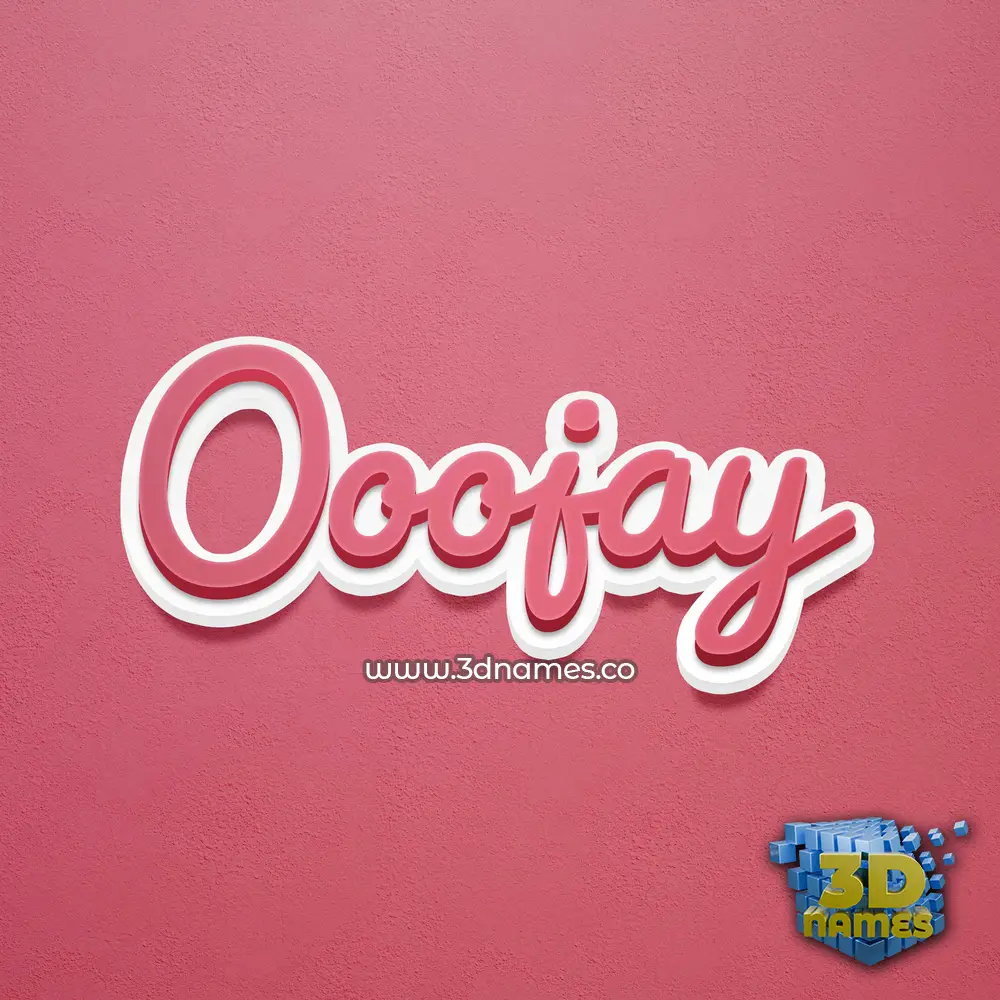 ooojay in Red Scribble style - 3D name wallpaper