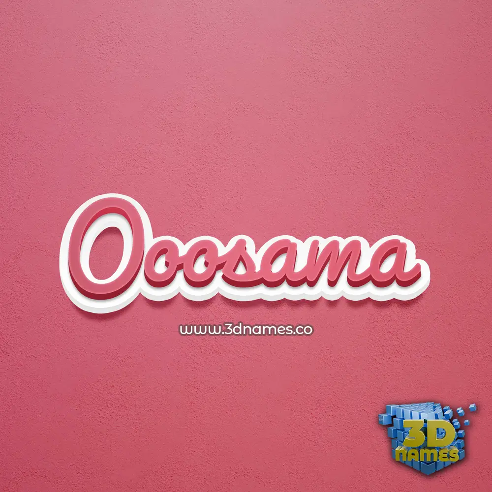 ooosama in Red Scribble style - 3D name wallpaper