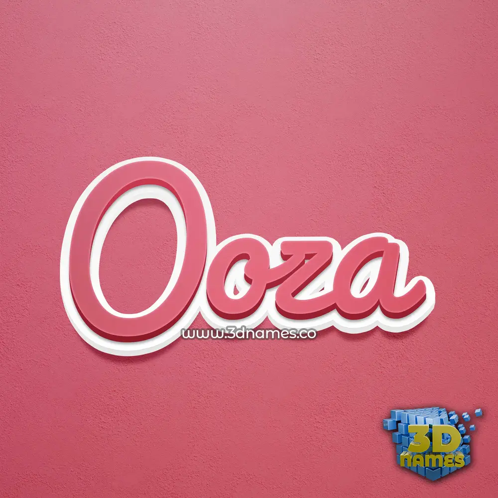 ooza in Red Scribble style - 3D name wallpaper