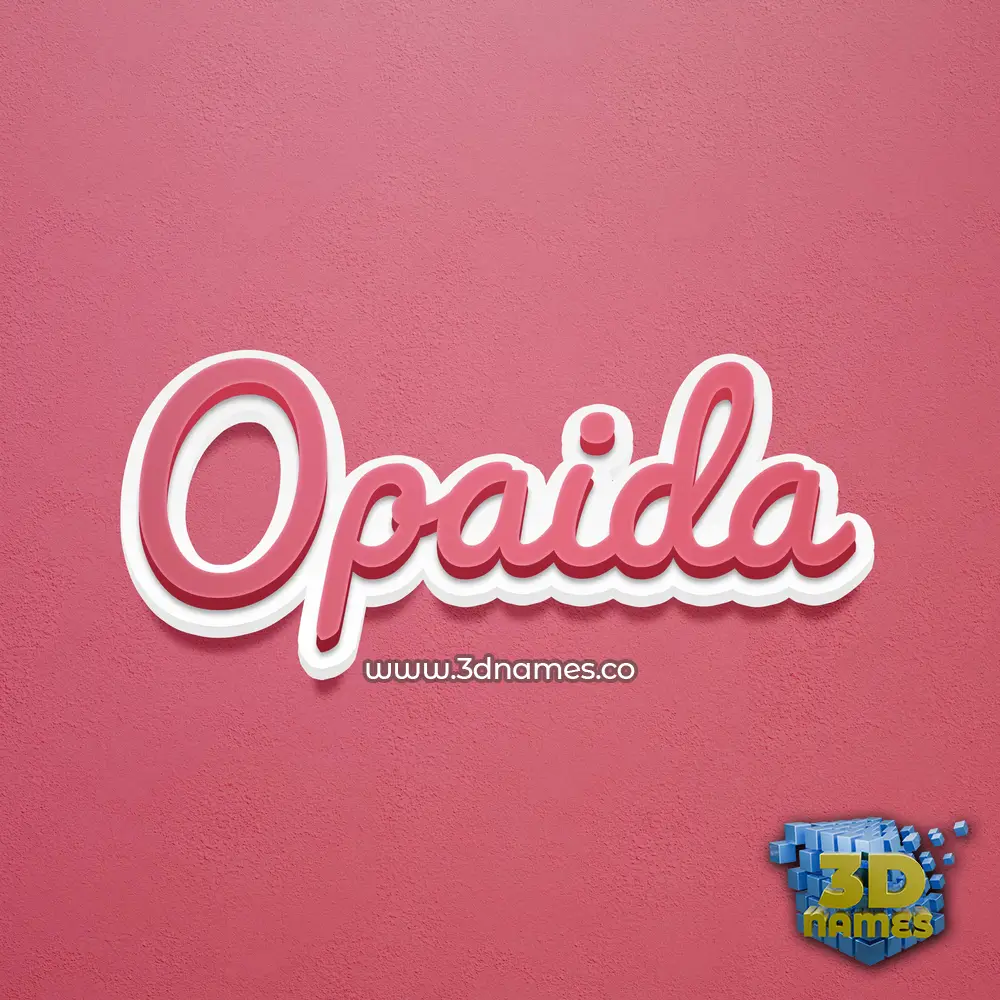 opaida in Red Scribble style - 3D name wallpaper