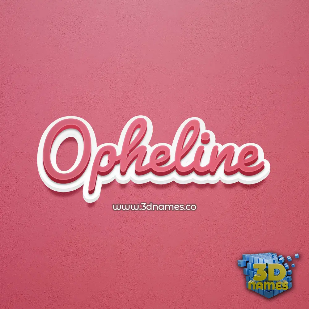 opheline in Red Scribble style - 3D name wallpaper