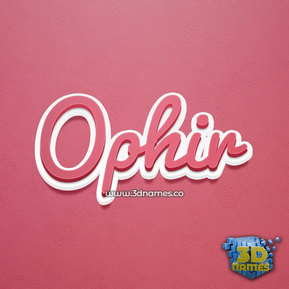 ophir in Red Scribble style - 3D name wallpaper