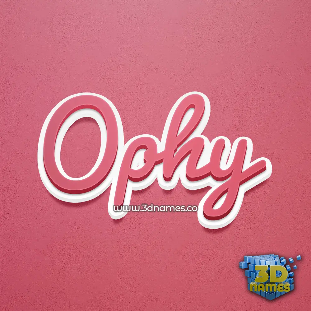 ophy in Red Scribble style - 3D name wallpaper