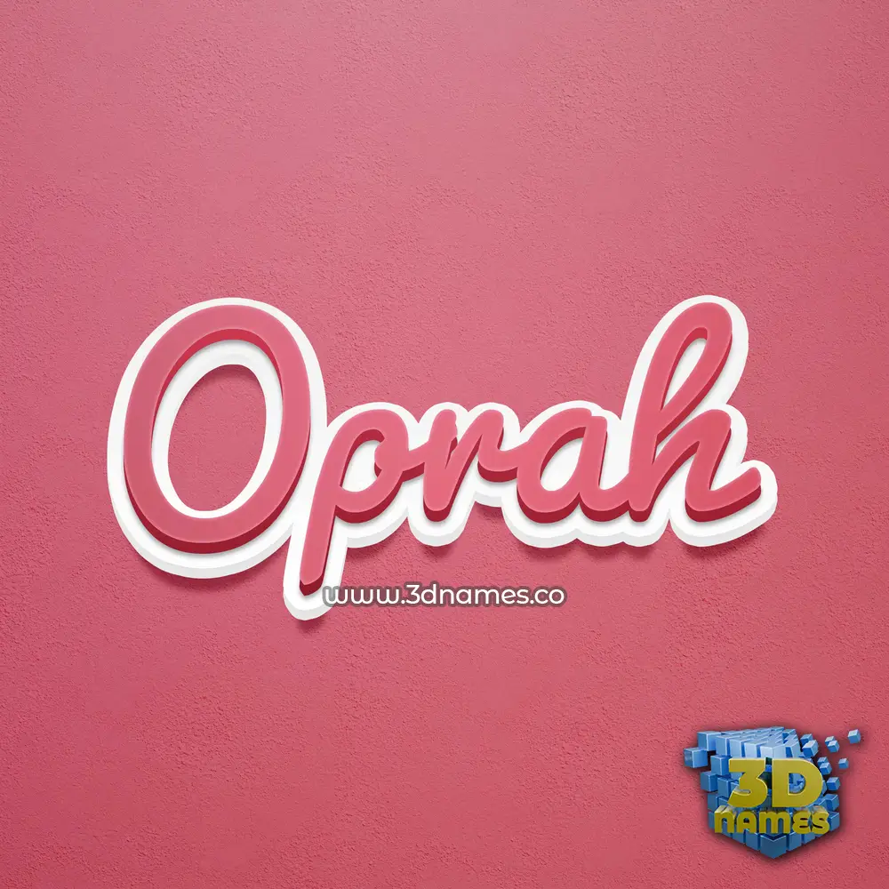 oprah in Red Scribble style - 3D name wallpaper