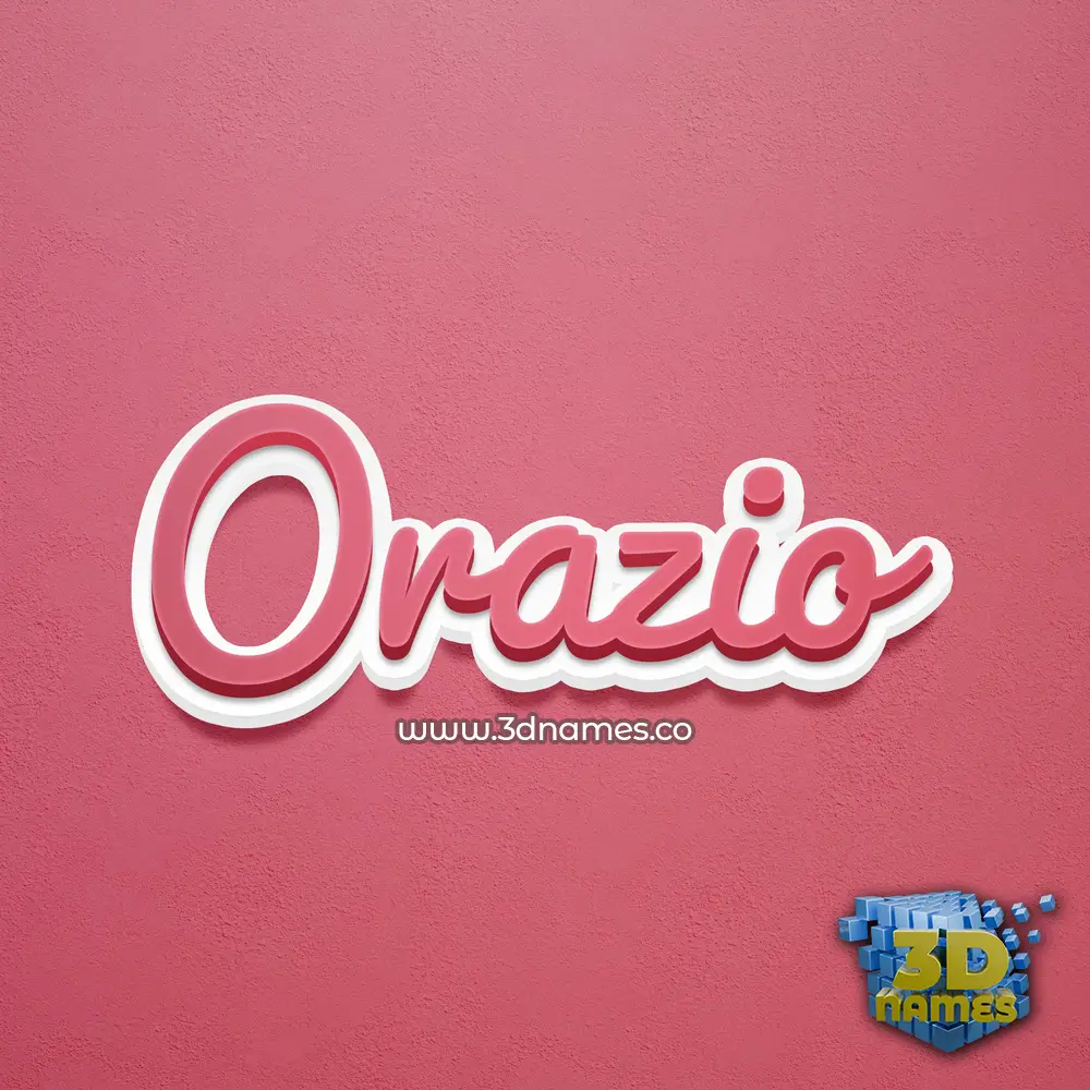 orazio in Red Scribble style - 3D name wallpaper