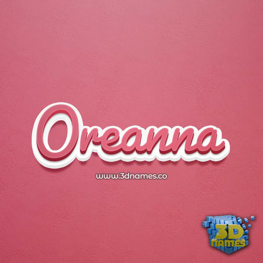 oreanna in Red Scribble style - 3D name wallpaper