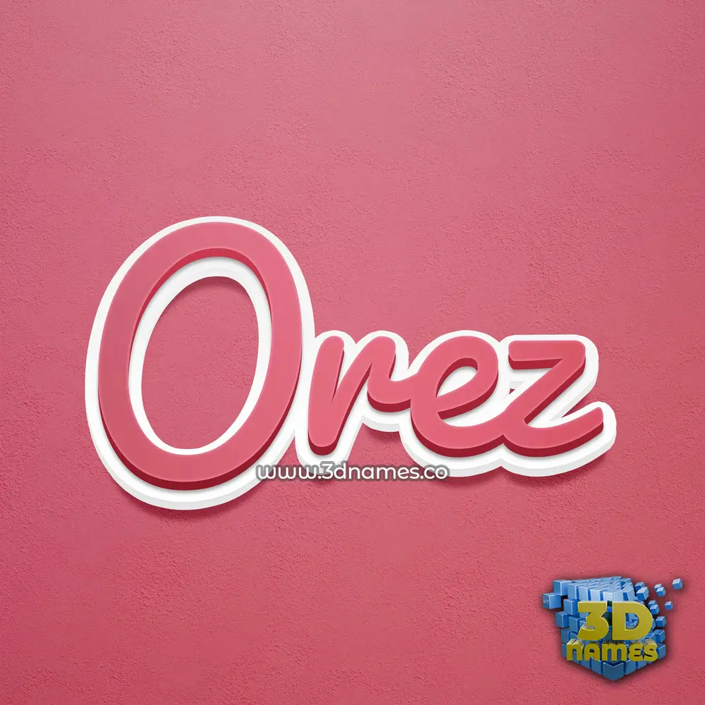 orez in Red Scribble style - 3D name wallpaper