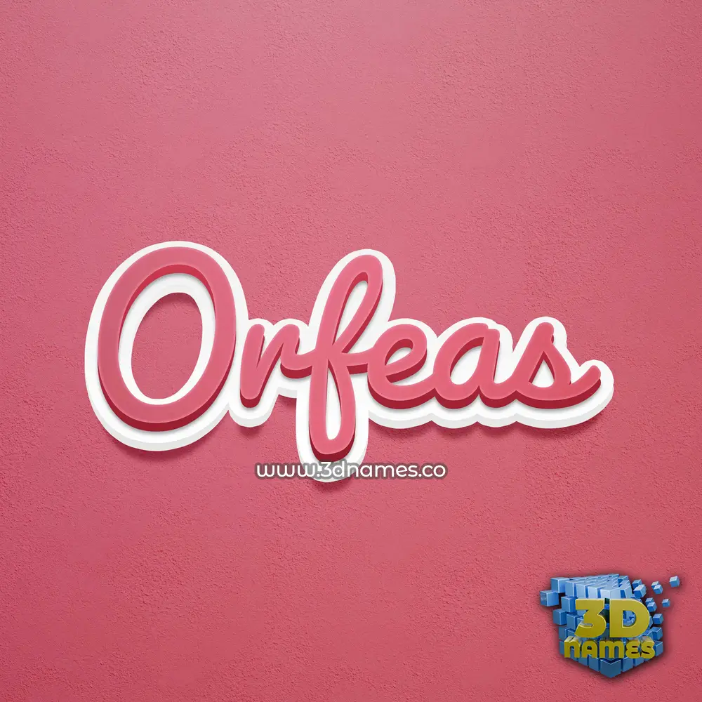 orfeas in Red Scribble style - 3D name wallpaper