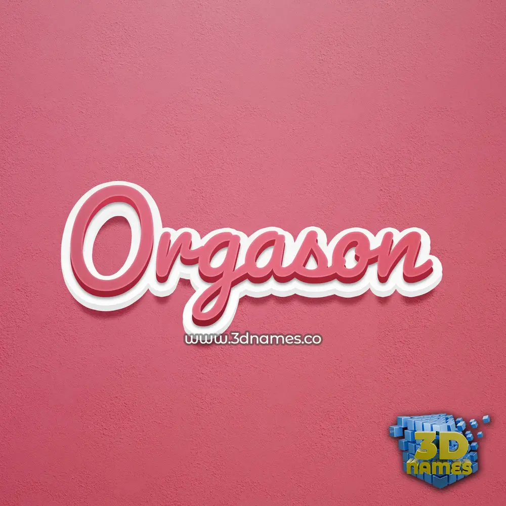 orgason in Red Scribble style - 3D name wallpaper