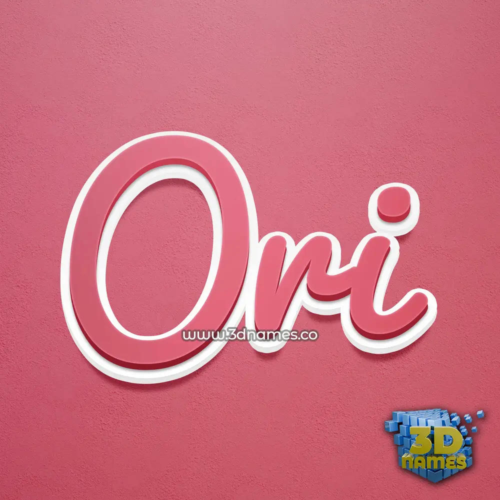 ori in Red Scribble style - 3D name wallpaper