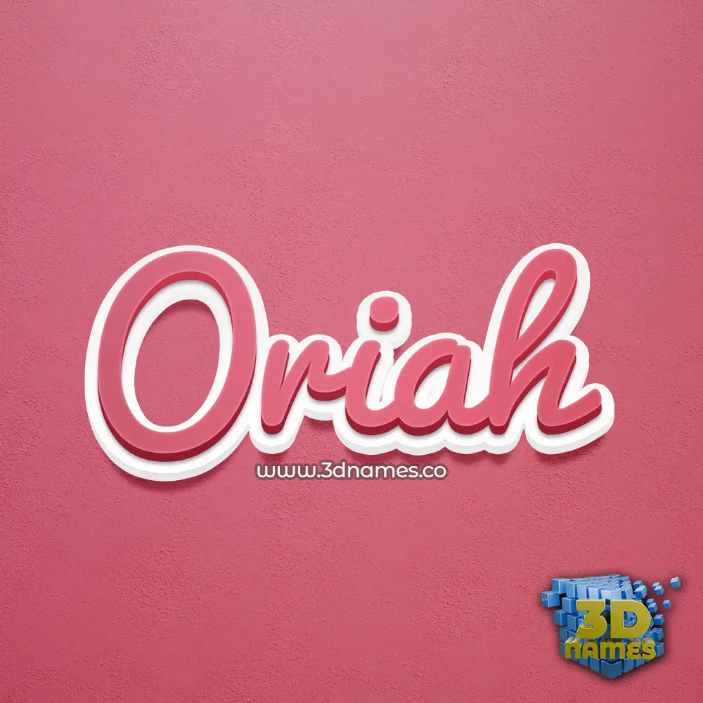 oriah in Red Scribble style - 3D name wallpaper