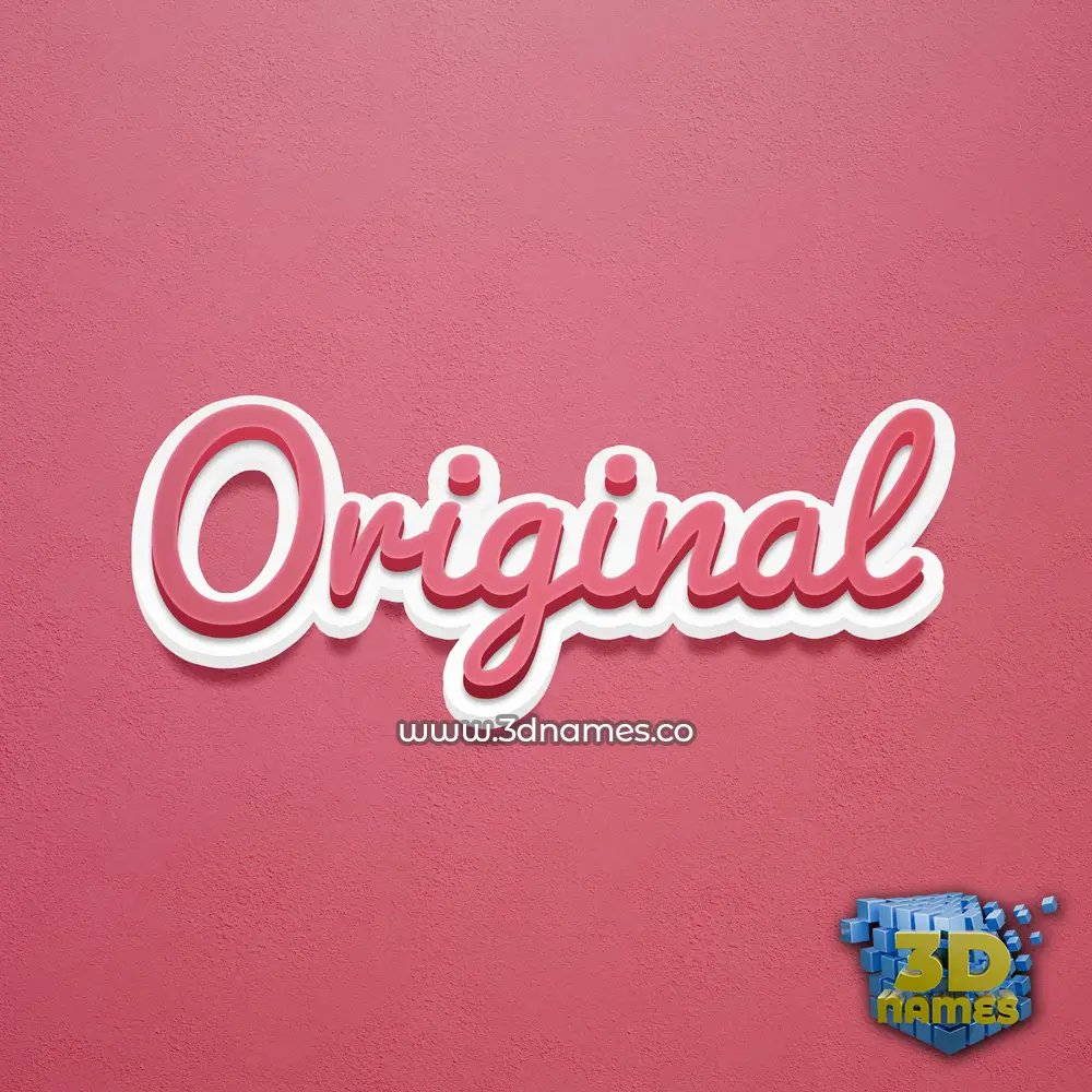original in Red Scribble style - 3D name wallpaper