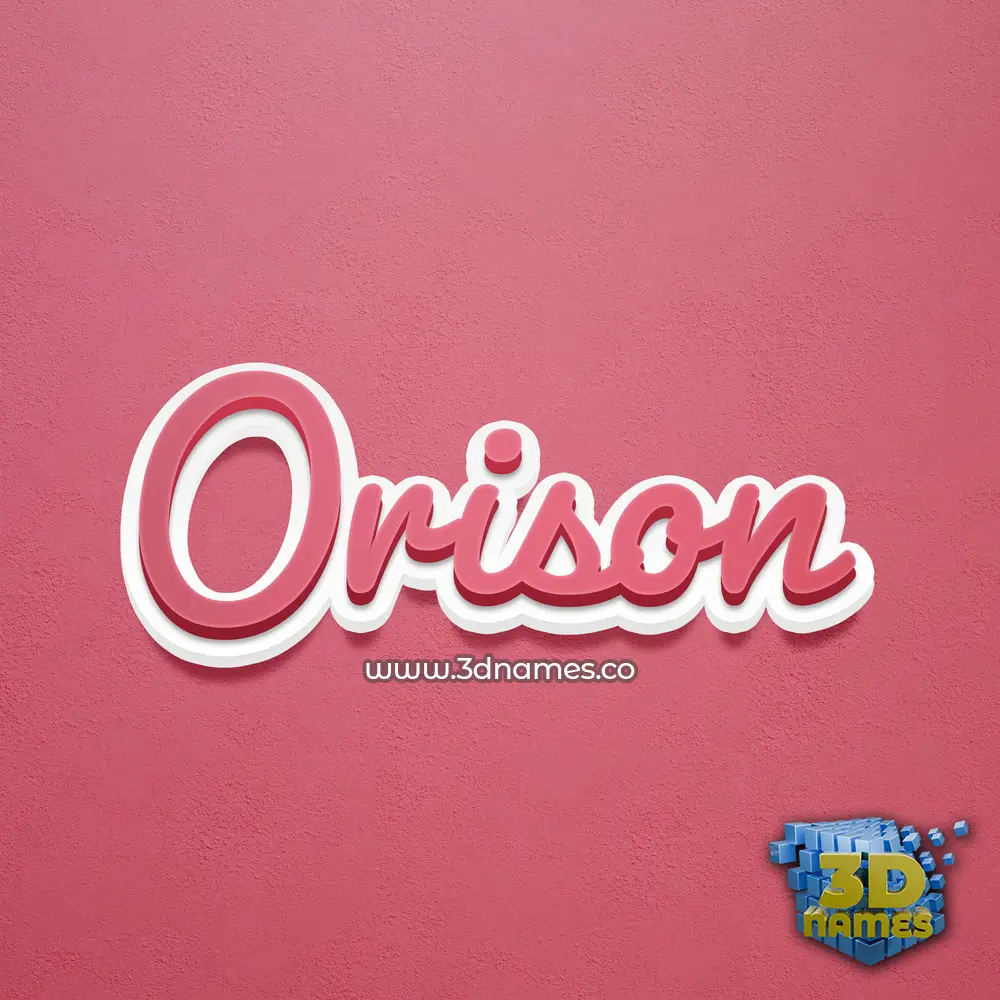 orison in Red Scribble style - 3D name wallpaper